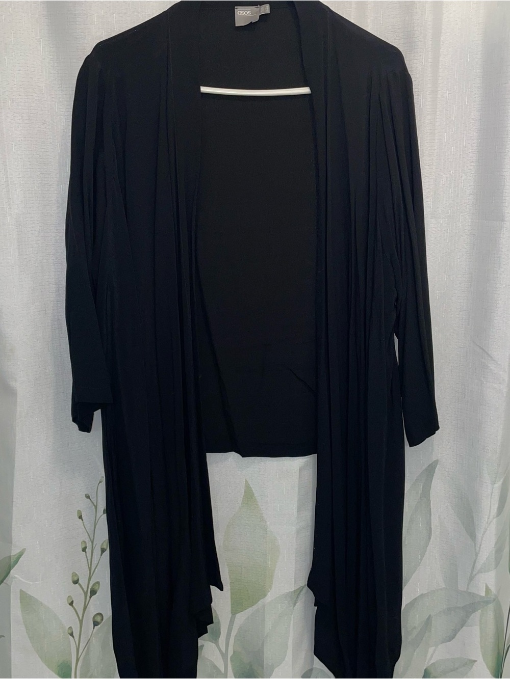 ASOS Black Draped Open-Front Women's Sweater Cardigan